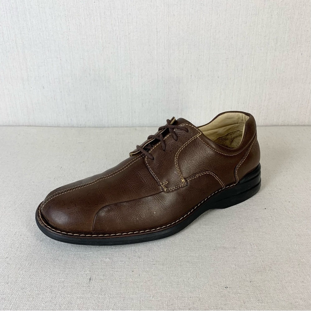 Johnston & Murphy~Men’s ‘Shuler‎ Bicycle’ Brown Sheepskin Leather Oxfords~Sz 9